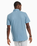 Southern Tide Men's Ryder Heather Bait Printed Performance Polo Shirt - Heather Brisk Blue