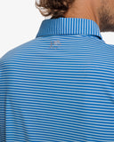 Southern Tide Men's brrr°®-eeze Shores Striped Performance Polo Shirt - Rain Water