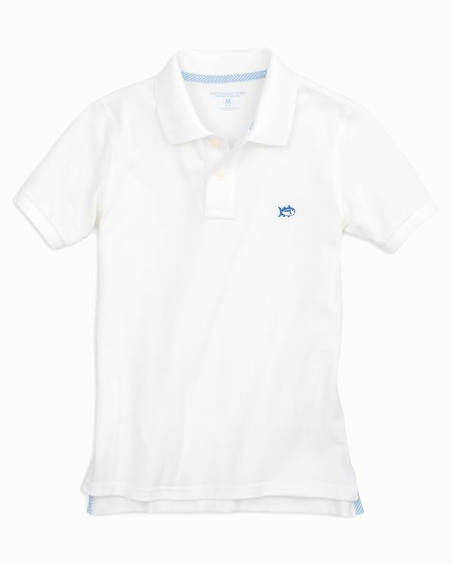 Southern Tide Boys Skipjack Polo - Classic White