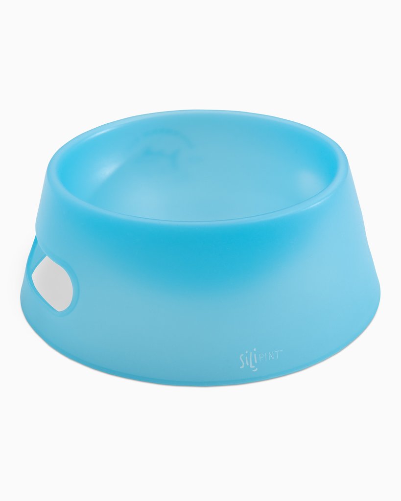 Southern Tide Flex Dog Bowl - Bend Blue