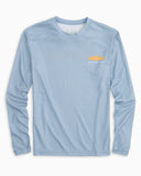 Southern Tide Men's Long Sleeved Southern Slam Series Brook Trout Performance T-shirt - Tsunami Grey