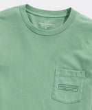Vineyard Vines Men's Garment-Dyed Logo Box Long-Sleeve Pocket Tee - Starboard Green