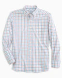 Southern Tide Men's Hartford Plaid Intercoastal Performance Sport Shirt - Sunbaked Sand