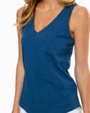 Southern Tide Women's Joss Sun Farer V-Neck Sleeveless Tank Top - Dark Denim