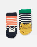 Joules Infant Neat Feet Two Pack Bamboo Socks - Leo Monk