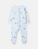 Joules Baby Razamataz Cotton Babygrow – Blue Horse