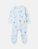 Joules Baby Razamataz Cotton Babygrow – Blue Horse