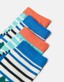 Joules Infant Neat Feet Two Pack Bamboo Socks - Dino Stripe