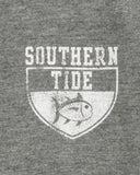 Southern Tide Youth Heather Property of the Skipjack T-Shirt - Heather Steel Grey
