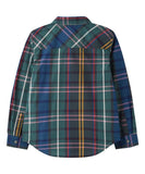 Joules Boy's Lachlan Navy Tartan Button-Up Shirt