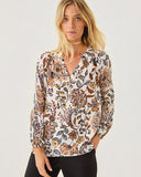 Lilly Pulitzer Elsa Silk Top - Coconut Take Meowt