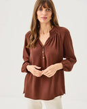 Lilly Pulitzer Elsa Silk Top - French Roast
