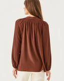 Lilly Pulitzer Elsa Silk Top - French Roast