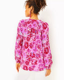 Lilly Pulitzer Women's Elsa Silk Top - Lilac Thistle In The Wild Flowers