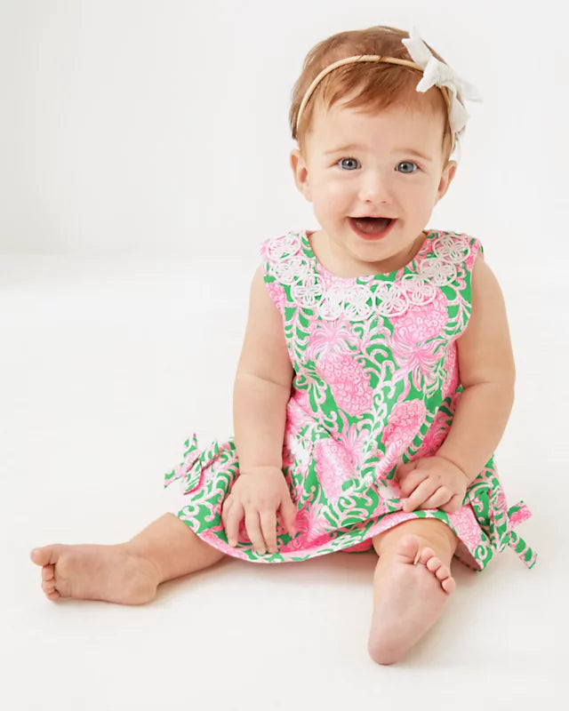 Lilly Pulitzer Baby Lilly Infant Shift Dress - Fauna Green Party Like A Pineapple