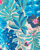 Lilly Pulitzer Etta Scoop Neck Tee - Breezy Aqua Best Fronds Forever