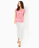 Lilly Pulitzer Women's Etta Scoop Neck Top - Mizner Red Seaside Harbour