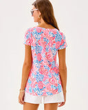 Lilly Pulitzer Women's Etta Scoop Neck Top - Resort White Lil Sun Sea Sand