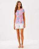 Lilly Pulitzer Women's Etta Scoop Neck Top - Resort White Lil Sun Sea Sand