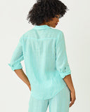 Lilly Pulitzer Sea View Button Down - Mint Condition x Capri Blue Saint Tropez Stripe