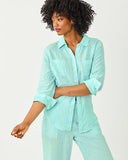 Lilly Pulitzer Sea View Button Down - Mint Condition x Capri Blue Saint Tropez Stripe