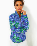 Lilly Pulitzer Women's UPF 50+ Skipper Popover - Abaco Blue In Turtle Awe