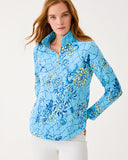 Lilly Pulitzer UPF 50+ Skipper Popover - Bellevue Blue Breakers Beach
