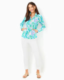 Lilly Pulitzer Women's UPF 50+ Skipper Popover - Resort White Just A Pinch