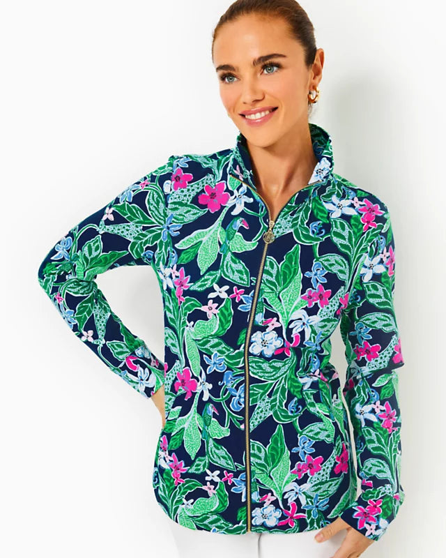 Lilly Pulitzer Women s UPF 50 Leona Zip Up Jacket Multi Untamed Krizia Martin