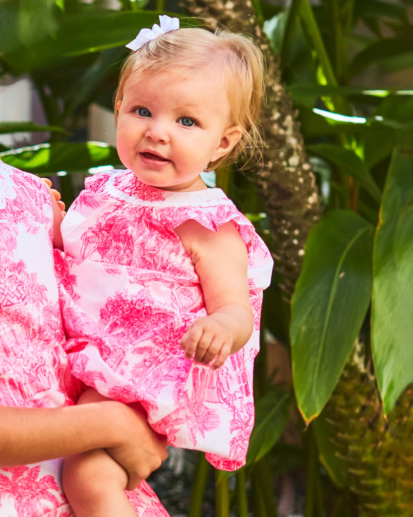 Lilly Pulitzer Baby Paloma Bubble Dress - Resort White Pb Anniversary Toile