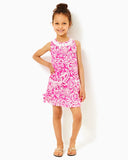 Lilly Pulitzer Girls Little Lilly Knit Shift Dress - Passion Fruit Pink Absolutely Flamazing