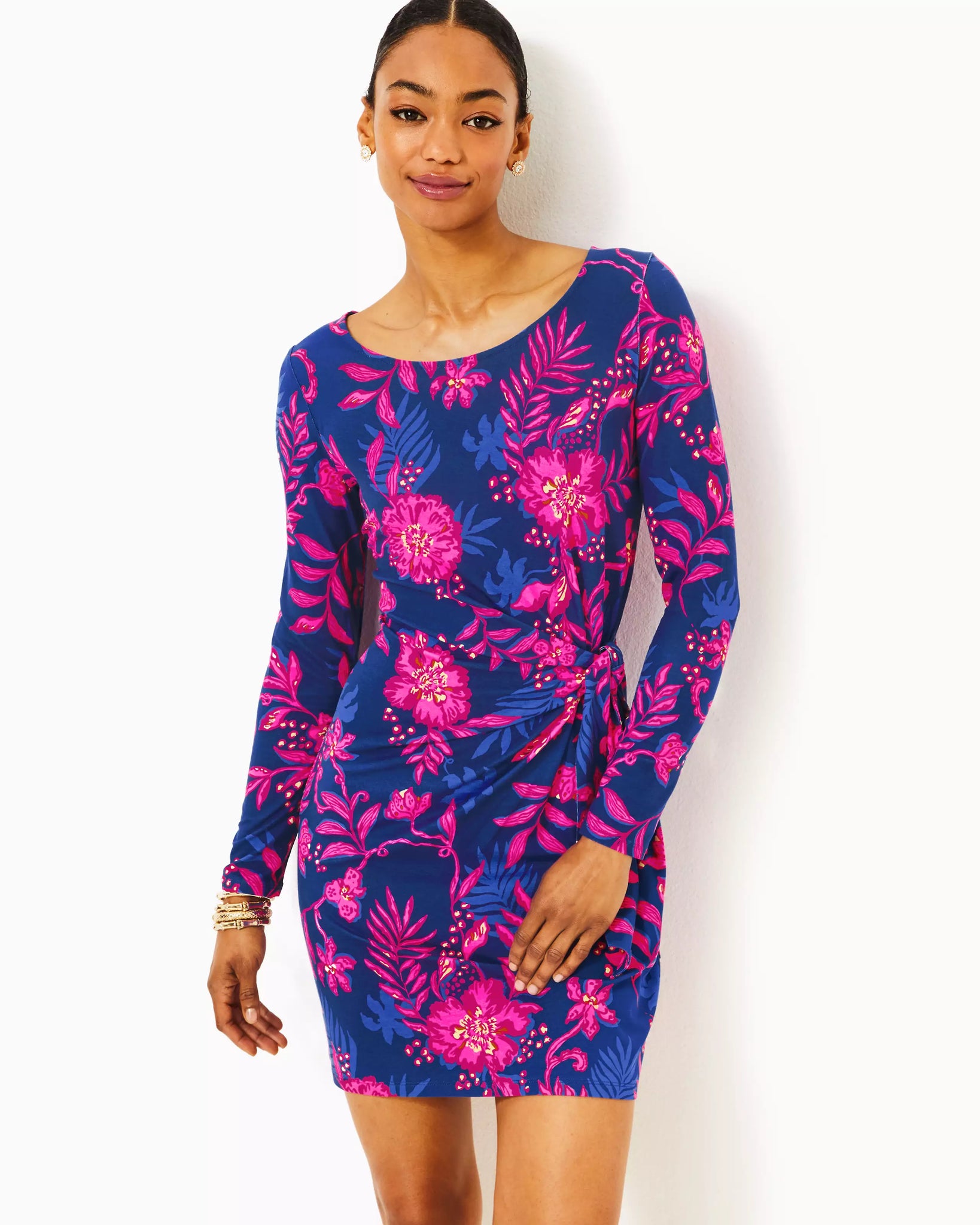 lilly pulitzer bryson maxi dress Lilly Pulitzer Womens Bryson Long Sleeve Maxi D Low Tide Navy Its Ofishell Medium at Amazon Women's Clothing store