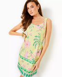 Lilly Pulitzer Women's Del Rey Stretch Shift Dress - Finch Yellow Tropical Oasis Engineered Knit Dress