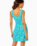 Lilly Pulitzer Women's Del Rey Stretch Shift Dress - Surf Blue Coral Of The Story