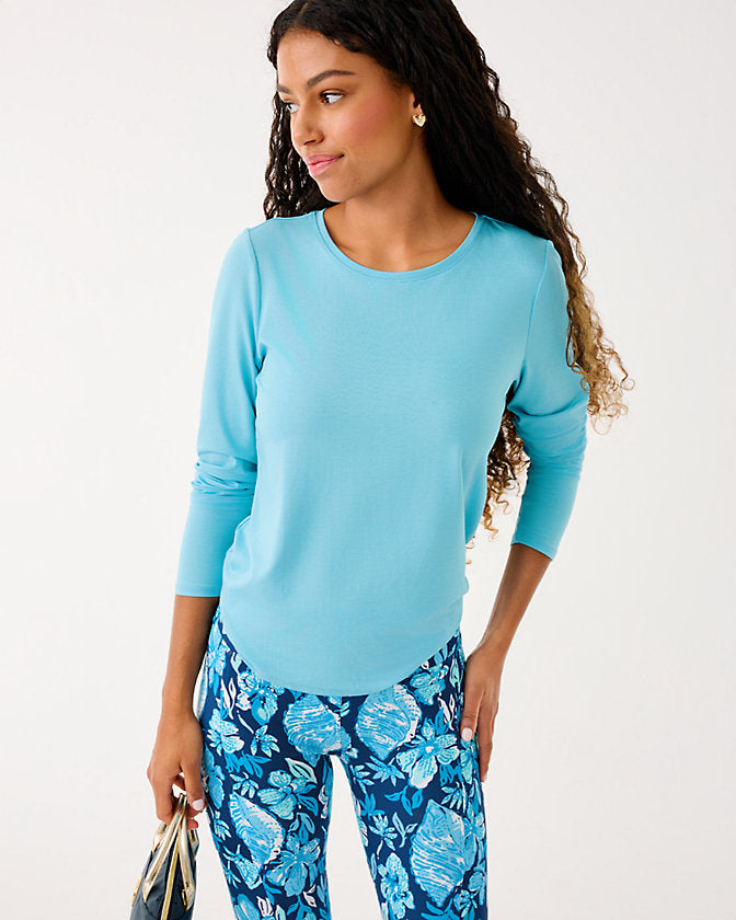 Lilly Pulitzer UPF 50+ Luxletic Westley Long Sleeve Tee - Bellevue Blue