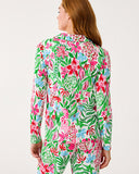 Lilly Pulitzer Pajama Knit Button-Up Top - Glowing Gardens