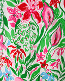 Lilly Pulitzer Pajama Knit Button-Up Top - Glowing Gardens