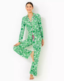 Lilly Pulitzer Women's 30.5" Pajama Knit Pant - Fiddle Leaf Green Lil Escape Plan Pjs