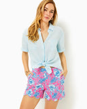 Lilly Pulitzer Women's 5" Buttercup Mid Rise Short -  Roxie Pink Wave N Sea