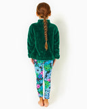 Lilly Pulitzer Girls Mini Joyce Sherpa Jacket - Evergreen