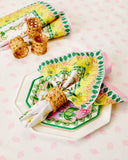 Lilly Pulitzer Women's Printed Dinner Napkin Set - Finch Yellow Tropical Oasis Engineered Napkins