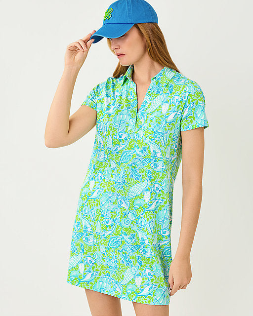 Lilly Pulitzer UPF 50+ Dune Dress - Day Dream Blue Throw Me A Line