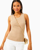 Lilly Pulitzer Women's Esli Sweater Tank - Sand Bar Metallic