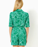 Lilly Pulitzer Women's UPF 50+ Luxletic Sheldrake Romper - Fiddle Leaf Green Safari Party