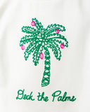 Lilly Pulitzer Girls Mini Ballad Sweatshirt - Coconut Deck The Palms Embroidery Childrens