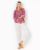 Lilly Pulitzer Women's Bray Button Down Top - Coconut Slice Of Paradise Engineered Top