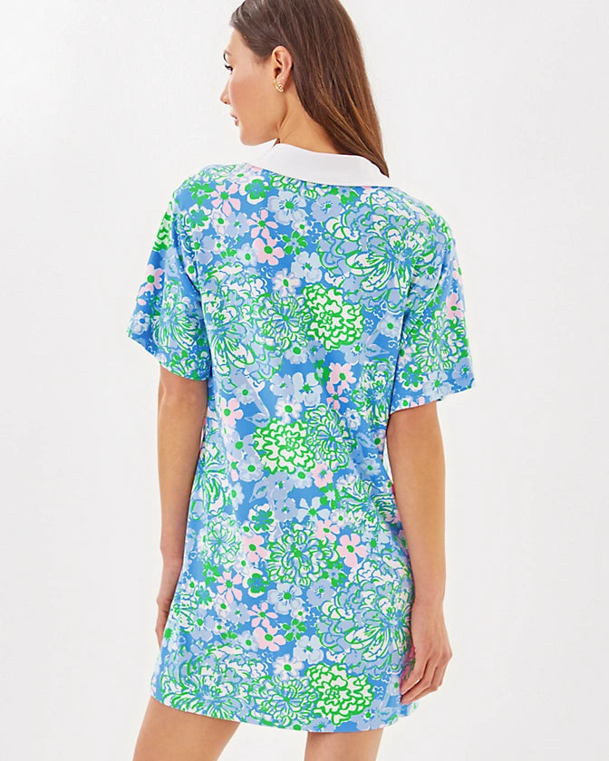 Women's UPF 50+ Alden Dress in Blue - Lilly Pulitzer Women's UPF 50+ Alden Dress in Blue - Lilly Pulitzer
