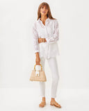 Lilly Pulitzer Women's Gracee Tunic - Resort White Pineapple Tile Eyelet