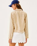 Lilly Pulitzer Seaspray Linen Jacket - Wicker Tan x Resort White
