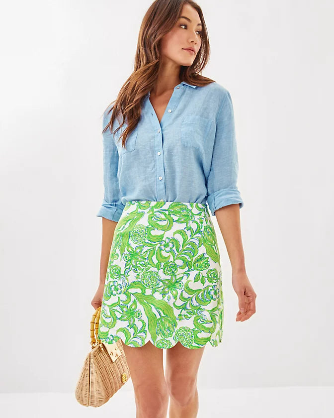 Lilly Pulitzer Women's Tropper Mini Skirt - Resort White Daffodil Hill